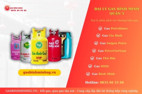 Đại lý Gas Bình Minh Quận 5