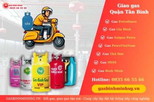 Cửa hàng đổi gas giao gas tận nơi quận Tân Bình