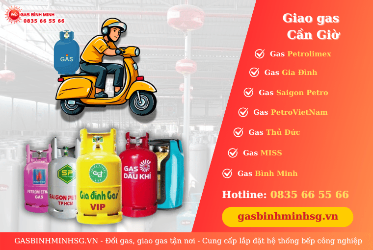 Đại lý giao gas thay gas tận nhà huyện Cần Giờ 