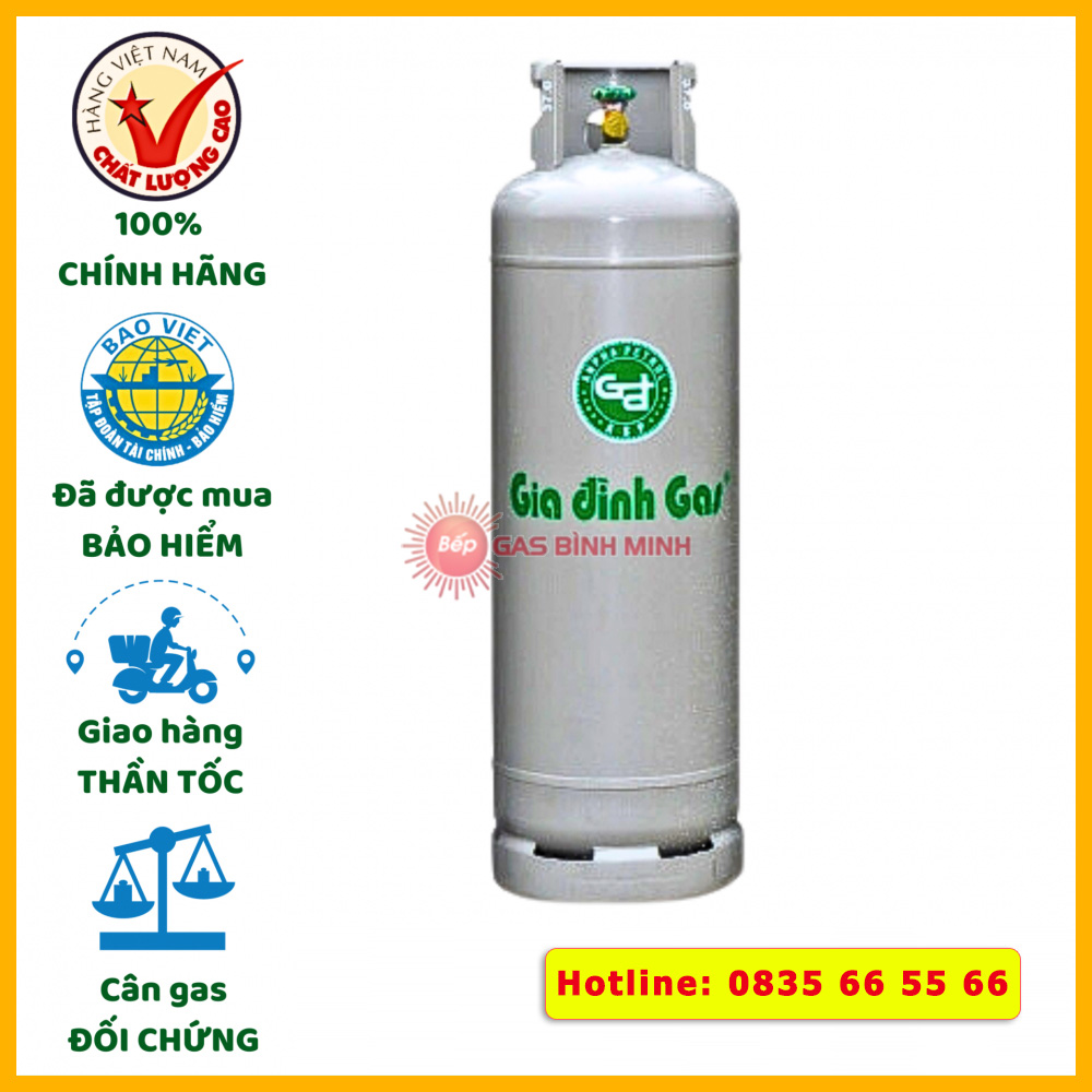 bình gas gia đình màu đỏ 12kg