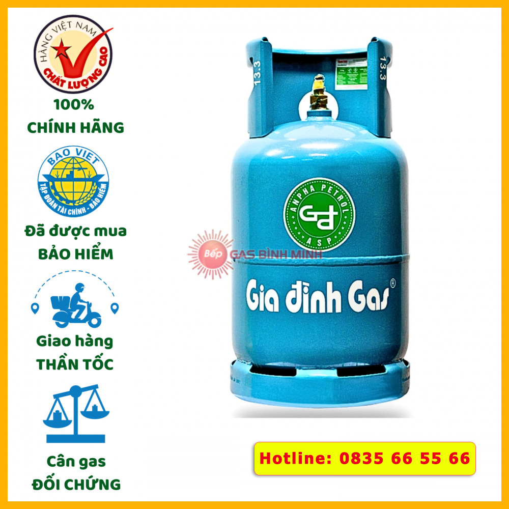 bình gas gia đình màu đỏ 12kg