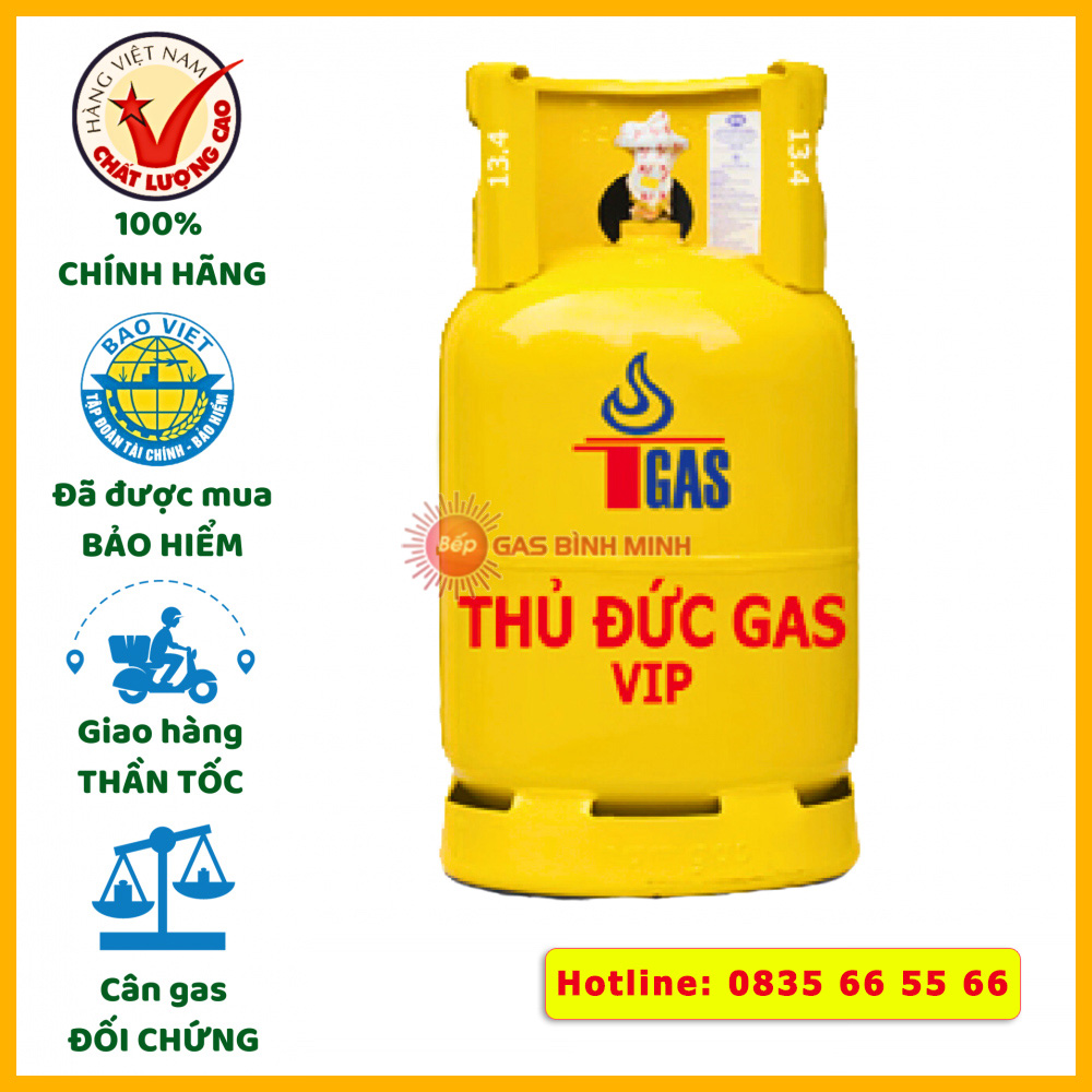 bình gas thủ đức vàng 12kg giá tốt