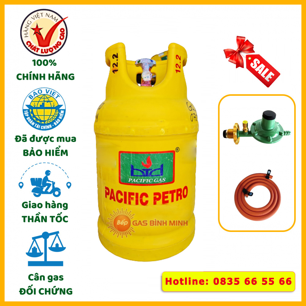 Bộ bình Pacific Petro vàng dây van tự động