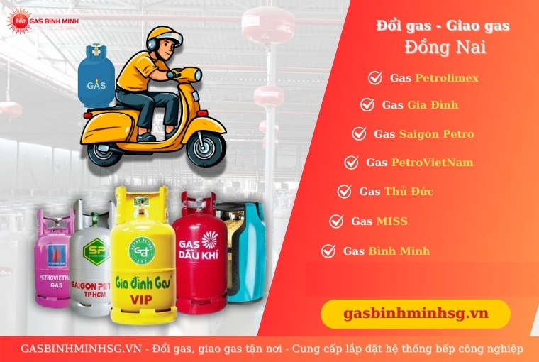 đổi gas giao gas tại đồng nai