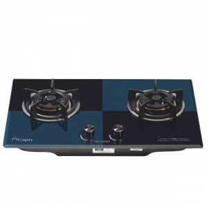 Bếp Gas Âm Kính 2 Lò Capri Cr-208kt (Black&Green)