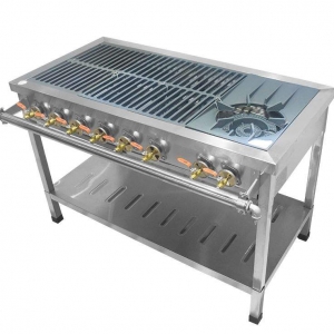 Bếp công nghiệp Hàn quốc 1 họng lớn 6 họng nhỏ