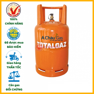 Bình gas Á Châu Total Gaz cam 12kg