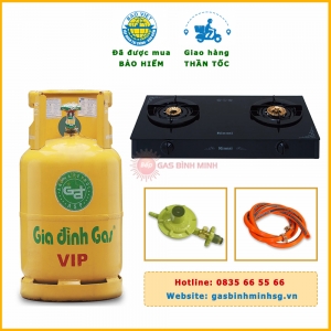 Trọn Bộ Bình Bếp Đôi Rinnai RV-7Double Glass(A)