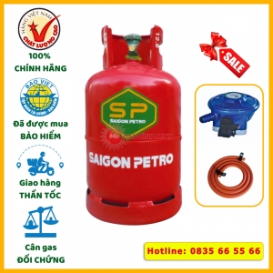 Bộ bình dây van gas Saigon Petro đỏ 12kg