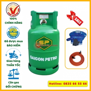 Bộ bình dây van gas Saigon Petro xanh lá 12kg
