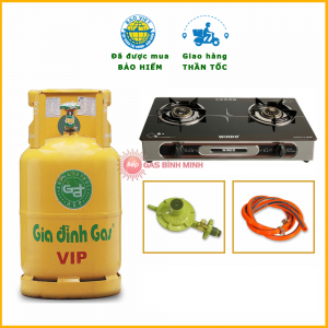 Combo Bộ Bình Bếp Gas Đôi Mặt Kính WINDO - 678GL