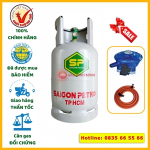 Bộ bình dây van gas Saigon Petro xám 12kg