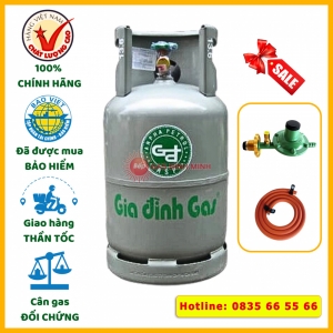 Combo bình gas Gia Đình xám 12kg