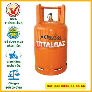 Bình gas Á Châu Total Gaz cam 12kg