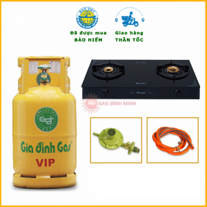 Trọn Bộ Bình Bếp Đôi Rinnai RV-7Double Glass(A)